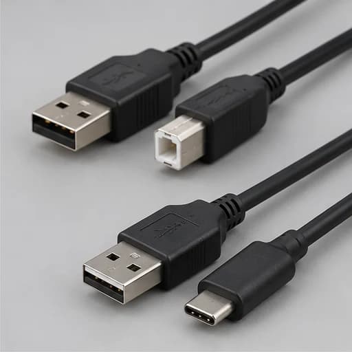 صورة توضيحية تقريبية — كيبلات الربط USB
